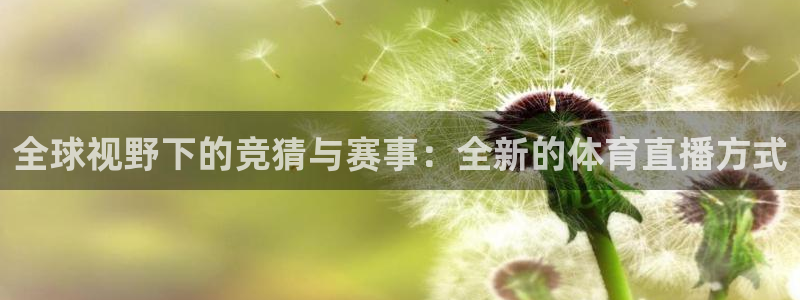 全球视野下的竞猜与赛事：全新的体育直播方式