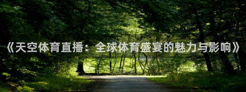 《天空体育直播：全球体育盛宴的魅力与影响》