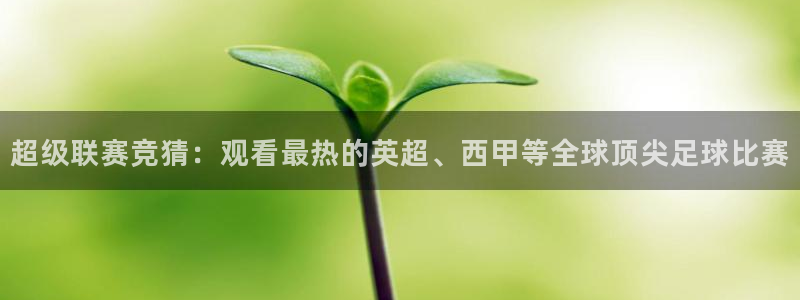 超级联赛竞猜：观看最热的英超、西甲等全球顶尖足球比赛